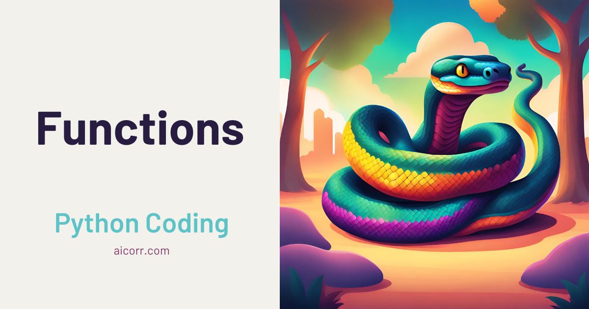 Python Functions - AICorr.com